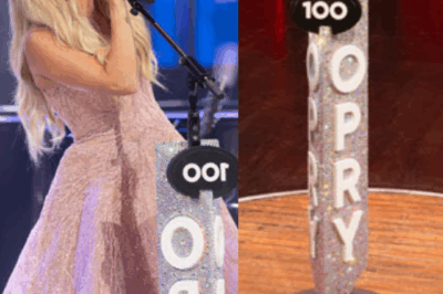 Carrie Underwood Unveils Stunning Opry 100 Rhinestone Mic Stand – A Sparkling Tribute to the Opry’s Centennial Celebration!