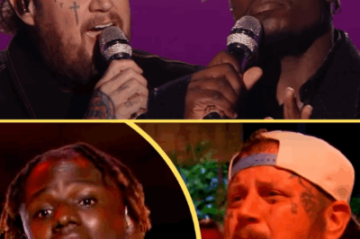 Jelly Roll gifted Jamal Roberts a vintage microphone he used for his hit “Save Me,” along with a heartfelt note praising Jamal’s soulful singing. Overcome with emotion, Jamal shared how much it meant to be seen and supported. The gesture highlights a shift in country music towards truth, connection, and mutual support, reminding fans of the power of genuine artists lifting each other up.