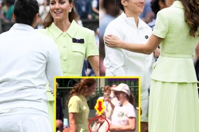 Adoring pictures show the teary moment Kate Middleton broke royal protocol in the ‘nicest’ way at Wimbledon