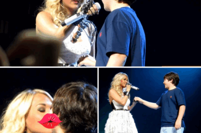 “She Kissed Him Where?!” Carrie Underwood Leaves Fans Gasping After Sweet Onstage Moment With 12-Year-Old