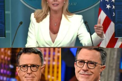 Karoline Leavitt’s Mic-Drop Moment Leaves Colbert’s Stage in Chaos!