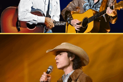 When George Strait and John Foster joined voices on the CMA Fest stage, it wasn’t just a duet—it was a seismic moment that echoed through country music’s soul. 😭 Their haunting rendition of “I Cross My Heart” wove legend with legacy, leaving 70,000 fans breathless and stars like Carrie Underwood in tears.