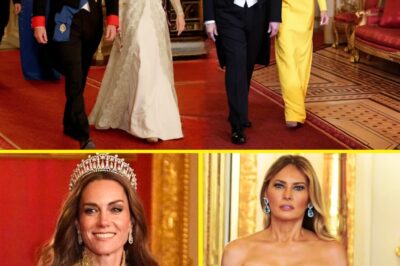 OMG! Princess Catherine and Melania Trump STUN In Glittering Gold Gowns for a State Banquet at Windsor Castle – SH0CKING Messages Through Their Stunning Outfits Leave The World SPEECHLESS