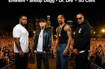 Fans Go Wild! Eminem, Snoop Dogg, Dr. Dre & 50 Cent Announce “One Last Ride” 2026 World Tour — Hip-Hop’s Golden Era Ends in LA