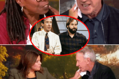“AWKWARD ALERT! Tim Allen’s SHOCK REACTION After Whoopi Goldberg Points Out Lipstick Stain On His Cheek — Studio Audience GASPS