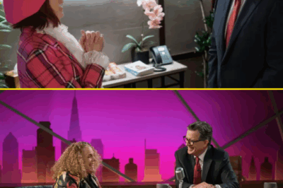 “I WAS REALLY NERVOUS — MY HANDS WERE SHAKING,” admitted Carrie Preston, star of Elsbeth, as she recalled filming with Stephen Colbert just days after The Late Show’s shocking cancellation.