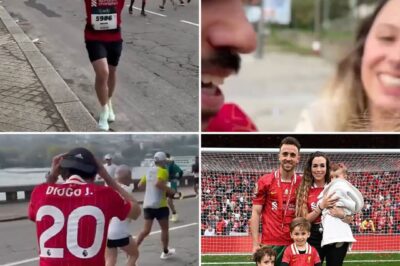 Diogo Jota’s Wife Rute Cardoso Shares Tearful Embrace at Porto Marathon: Runner Honors Late Liverpool Star in Emotional Jersey Tribute!