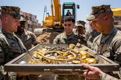 Digging School Foundations, US Marines Accidentally Unearth Millennia-Old Treasure: The Horrifying Truth When Teammates Turn Guns on Each Other