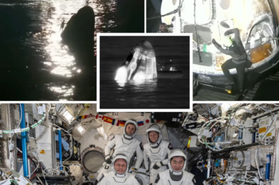 “SUDDEN RETURN TO EARTH” Astronauts have splashed down safely after being forced to cut their space station mission short due to an unexpected medical issue, space officials confirm.