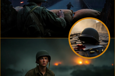“THE NIGHT OF 1944 WITH NO WAY BACK…” — The young soldier was ordered to hold the last bridge, and when dawn came, all that remained was a bl00d-stained helmet and a promise he never had the chance to send home