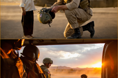 🇺🇸 “BEFORE THE HELICOPTER TOOK OFF, HE SAID ONE SENTENCE…” — The American soldier handed his helmet to a local boy, and no one could have imagined that his final words would become a memory that left the entire unit in stunned silence years later