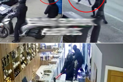 BREAKING: Dramatic Moment Shoppers Grab Brooms to Confront Machete Robbers in North London Jewellery Shop Raid