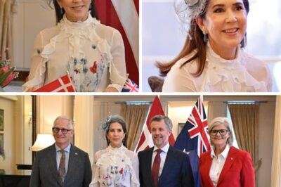 “THE MOMENT SHE STEPPED OUT, ALL EYES FOLLOWED…” — Queen Mary of Denmark stunned in white beside King Frederik X as the royal tour began at Government House, Canberra — but one striking detail quickly became the real talking point.