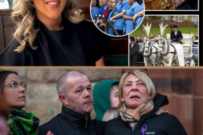 “TWO LITTLE HEARTS SHATTERED” — Heartbreaking moment as Amy Doherty’s children say goodbye at her funeral