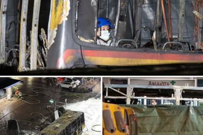 “He poured gasoline and set himself on fire”: Chilling CCTV captures screams from the bus inferno that left Switzerland in shock