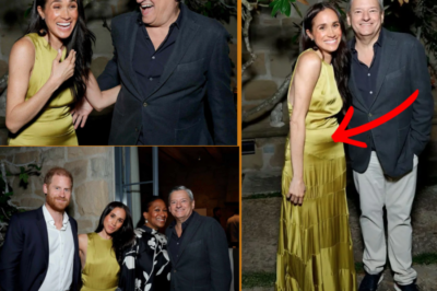 STRANGE DETAILS EMERGE — Meghan Markle turned heads in an elegant olive gown as she stepped out alongside Prince Harry for a glamorous date night at a star-studded Netflix event in Montecito, but it wasn’t just the fashion that caught attention.