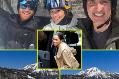SKI TRIP SNAP SPARKS QUESTIONS AS Prince Harry APPEARS ALONGSIDE Eileen Gu AND Justin Trudeau