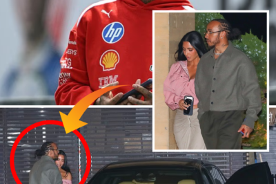 CAUGHT HIDING FROM CAMERAS… Kim Kardashian looked “smitten” while with Lewis Hamilton during a private evening