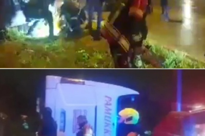 Bl00dy scene: Overturned bus leaves multiple d3;ad as screams fill the night sky!