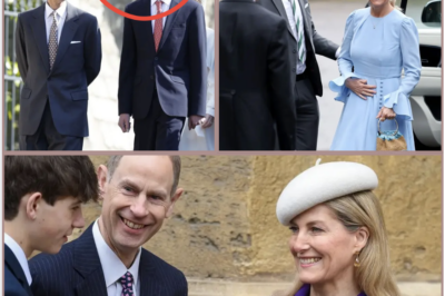 A RARE ROYAL FAMILY MOMENT! — The Duke and Duchess of Edinburgh were joined by their son, James, Earl of Wessex, as they arrived for Peter Phillips and Harriet Sperling’s highly anticipated royal wedding on Saturday.