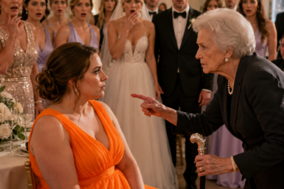 My Sister Humiliated Me In A Neon Orange Dress And Called Me An “Unstable Veteran” At Her Wedding — Then The Groom’s Grandmother Asked One Question That Destroyed Every Lie