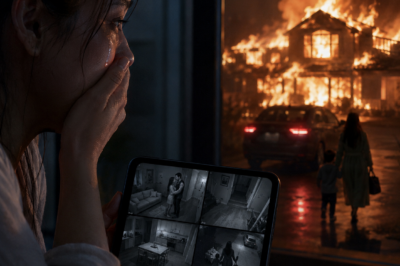 CATCHING HUSBAND CHEATING VIA SECRET PHONE, WIFE SILENTLY FLEES WITH HER SON AND IS LEFT PARALYZED WATCHING CAMERA FEED AS THEIR HOUSE IS SET ON FIRE